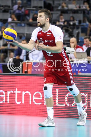  26.05.2018 KRAKOW <br />SIATKOWKA MEZCZYZN SIATKARSKA LIGA NARODOW MEZCZYZN 2018 <br />FIVB VOLLEYBALL NATIONS LEAGUE 2018 <br />MECZ POLSKA - ROSJA ( Poland - Russia ) <br />N/Z MICHAL KUBIAK SYLWETKA <br /> 