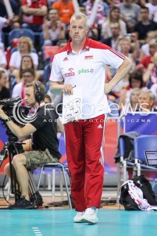 26.05.2018 KRAKOW <br />SIATKOWKA MEZCZYZN SIATKARSKA LIGA NARODOW MEZCZYZN 2018 <br />FIVB VOLLEYBALL NATIONS LEAGUE 2018 <br />MECZ POLSKA - ROSJA ( Poland - Russia ) <br />N/Z VITAL HEYNEN - I TRENER ( HEAD COACH ) SYLWETKA <br /> 