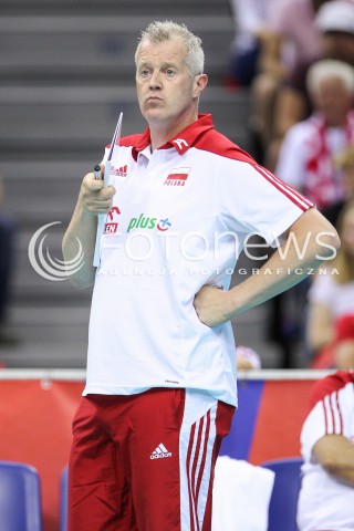  26.05.2018 KRAKOW <br />SIATKOWKA MEZCZYZN SIATKARSKA LIGA NARODOW MEZCZYZN 2018 <br />FIVB VOLLEYBALL NATIONS LEAGUE 2018 <br />MECZ POLSKA - ROSJA ( Poland - Russia ) <br />N/Z VITAL HEYNEN - I TRENER ( HEAD COACH ) SYLWETKA <br /> 
