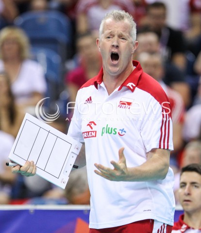  26.05.2018 KRAKOW <br />SIATKOWKA MEZCZYZN SIATKARSKA LIGA NARODOW MEZCZYZN 2018 <br />FIVB VOLLEYBALL NATIONS LEAGUE 2018 <br />MECZ POLSKA - ROSJA ( Poland - Russia ) <br />N/Z VITAL HEYNEN - I TRENER ( HEAD COACH ) SYLWETKA ZLOSC EMOCJE<br /> 