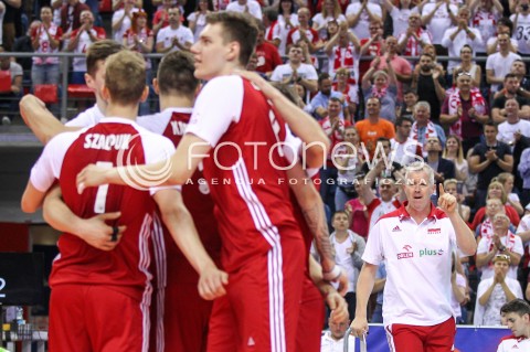  26.05.2018 KRAKOW <br />SIATKOWKA MEZCZYZN SIATKARSKA LIGA NARODOW MEZCZYZN 2018 <br />FIVB VOLLEYBALL NATIONS LEAGUE 2018 <br />MECZ POLSKA - ROSJA ( Poland - Russia ) <br />N/Z VITAL HEYNEN - I TRENER ( HEAD COACH ) RADOSC EMOCJE <br /> 