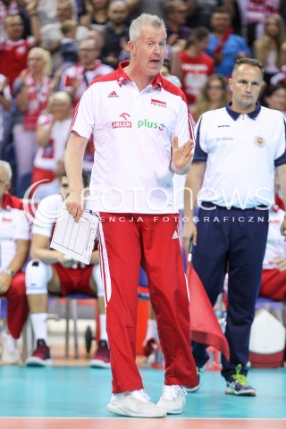  26.05.2018 KRAKOW <br />SIATKOWKA MEZCZYZN SIATKARSKA LIGA NARODOW MEZCZYZN 2018 <br />FIVB VOLLEYBALL NATIONS LEAGUE 2018 <br />MECZ POLSKA - ROSJA ( Poland - Russia ) <br />N/Z VITAL HEYNEN - I TRENER ( HEAD COACH ) SYLWETKA <br /> 