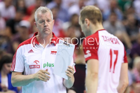  26.05.2018 KRAKOW <br />SIATKOWKA MEZCZYZN SIATKARSKA LIGA NARODOW MEZCZYZN 2018 <br />FIVB VOLLEYBALL NATIONS LEAGUE 2018 <br />MECZ POLSKA - ROSJA ( Poland - Russia ) <br />N/Z VITAL HEYNEN - I TRENER ( HEAD COACH ) PAWEL ZATORSKI <br /> 