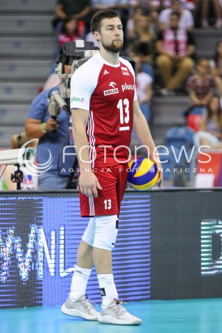  26.05.2018 KRAKOW <br />SIATKOWKA MEZCZYZN SIATKARSKA LIGA NARODOW MEZCZYZN 2018 <br />FIVB VOLLEYBALL NATIONS LEAGUE 2018 <br />MECZ POLSKA - ROSJA ( Poland - Russia ) <br />N/Z MICHAL KUBIAK SYLWETKA <br /> 