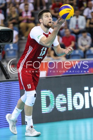  26.05.2018 KRAKOW <br />SIATKOWKA MEZCZYZN SIATKARSKA LIGA NARODOW MEZCZYZN 2018 <br />FIVB VOLLEYBALL NATIONS LEAGUE 2018 <br />MECZ POLSKA - ROSJA ( Poland - Russia ) <br />N/Z MICHAL KUBIAK SYLWETKA <br /> 