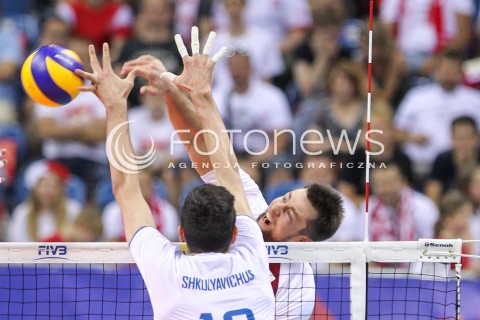  26.05.2018 KRAKOW <br />SIATKOWKA MEZCZYZN SIATKARSKA LIGA NARODOW MEZCZYZN 2018 <br />FIVB VOLLEYBALL NATIONS LEAGUE 2018 <br />MECZ POLSKA - ROSJA ( Poland - Russia ) <br />N/Z MICHAL KUBIAK <br /> 
