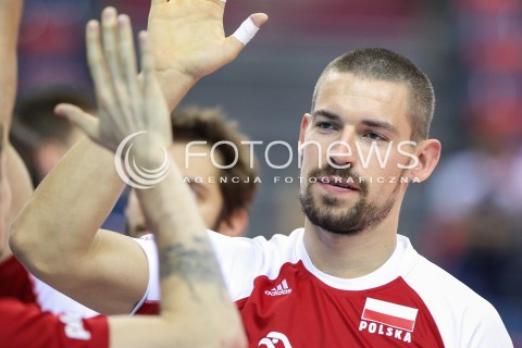  26.05.2018 KRAKOW <br />SIATKOWKA MEZCZYZN SIATKARSKA LIGA NARODOW MEZCZYZN 2018 <br />FIVB VOLLEYBALL NATIONS LEAGUE 2018 <br />MECZ POLSKA - ROSJA ( Poland - Russia ) <br />N/Z DAWID KONARSKI SYLWETKA <br /> 