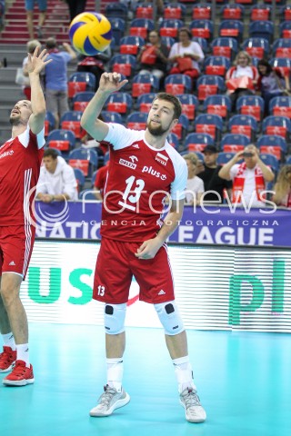  26.05.2018 KRAKOW <br />SIATKOWKA MEZCZYZN SIATKARSKA LIGA NARODOW MEZCZYZN 2018 <br />FIVB VOLLEYBALL NATIONS LEAGUE 2018 <br />MECZ POLSKA - ROSJA ( Poland - Russia ) <br />N/Z MICHAL KUBIAK SYLWETKA <br /> 