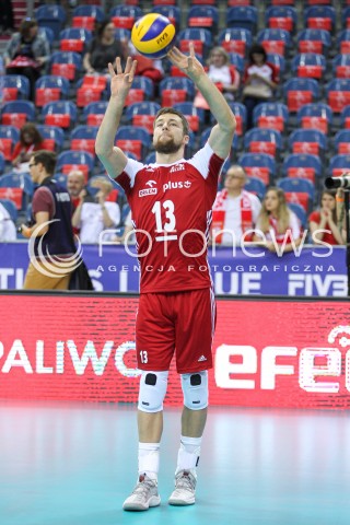  26.05.2018 KRAKOW <br />SIATKOWKA MEZCZYZN SIATKARSKA LIGA NARODOW MEZCZYZN 2018 <br />FIVB VOLLEYBALL NATIONS LEAGUE 2018 <br />MECZ POLSKA - ROSJA ( Poland - Russia ) <br />N/Z MICHAL KUBIAK SYLWETKA <br /> 