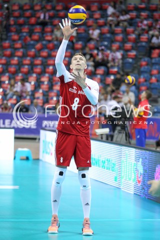  26.05.2018 KRAKOW <br />SIATKOWKA MEZCZYZN SIATKARSKA LIGA NARODOW MEZCZYZN 2018 <br />FIVB VOLLEYBALL NATIONS LEAGUE 2018 <br />MECZ POLSKA - ROSJA ( Poland - Russia ) <br />N/Z DAMIAN SCHULZ SYLWETKA <br /> 