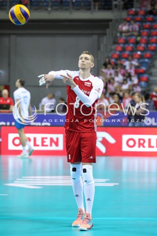  26.05.2018 KRAKOW <br />SIATKOWKA MEZCZYZN SIATKARSKA LIGA NARODOW MEZCZYZN 2018 <br />FIVB VOLLEYBALL NATIONS LEAGUE 2018 <br />MECZ POLSKA - ROSJA ( Poland - Russia ) <br />N/Z DAMIAN SCHULZ SYLWETKA <br /> 
