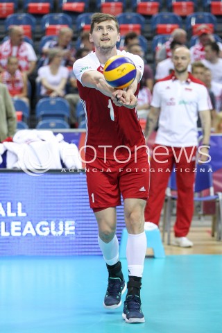  26.05.2018 KRAKOW <br />SIATKOWKA MEZCZYZN SIATKARSKA LIGA NARODOW MEZCZYZN 2018 <br />FIVB VOLLEYBALL NATIONS LEAGUE 2018 <br />MECZ POLSKA - ROSJA ( Poland - Russia ) <br />N/Z PIOTR NOWAKOWSKI SYLWETKA <br /> 