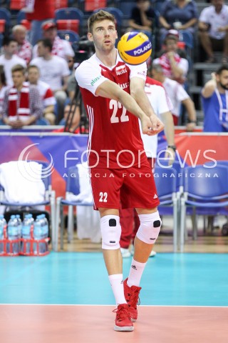  26.05.2018 KRAKOW <br />SIATKOWKA MEZCZYZN SIATKARSKA LIGA NARODOW MEZCZYZN 2018 <br />FIVB VOLLEYBALL NATIONS LEAGUE 2018 <br />MECZ POLSKA - ROSJA ( Poland - Russia ) <br />N/Z BARTOSZ BEDNORZ SYLWETKA <br /> 