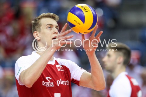  26.05.2018 KRAKOW <br />SIATKOWKA MEZCZYZN SIATKARSKA LIGA NARODOW MEZCZYZN 2018 <br />FIVB VOLLEYBALL NATIONS LEAGUE 2018 <br />MECZ POLSKA - ROSJA ( Poland - Russia ) <br />N/Z ARTUR SZALPUK SYLWETKA <br /> 
