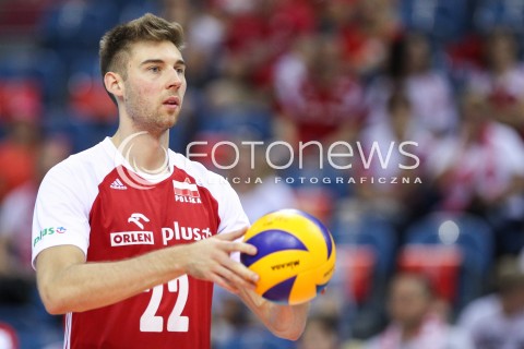  26.05.2018 KRAKOW <br />SIATKOWKA MEZCZYZN SIATKARSKA LIGA NARODOW MEZCZYZN 2018 <br />FIVB VOLLEYBALL NATIONS LEAGUE 2018 <br />MECZ POLSKA - ROSJA ( Poland - Russia ) <br />N/Z BARTOSZ BEDNORZ SYLWETKA <br /> 