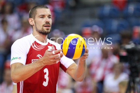  26.05.2018 KRAKOW <br />SIATKOWKA MEZCZYZN SIATKARSKA LIGA NARODOW MEZCZYZN 2018 <br />FIVB VOLLEYBALL NATIONS LEAGUE 2018 <br />MECZ POLSKA - ROSJA ( Poland - Russia ) <br />N/Z DAWID KONARSKI SYLWETKA <br /> 
