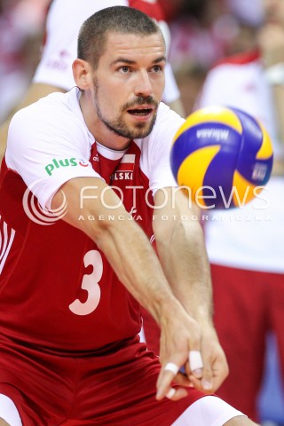  26.05.2018 KRAKOW <br />SIATKOWKA MEZCZYZN SIATKARSKA LIGA NARODOW MEZCZYZN 2018 <br />FIVB VOLLEYBALL NATIONS LEAGUE 2018 <br />MECZ POLSKA - ROSJA ( Poland - Russia ) <br />N/Z DAWID KONARSKI SYLWETKA <br /> 