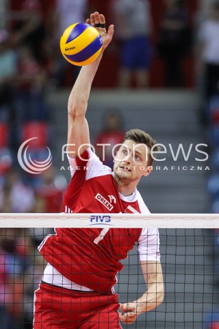  26.05.2018 KRAKOW <br />SIATKOWKA MEZCZYZN SIATKARSKA LIGA NARODOW MEZCZYZN 2018 <br />FIVB VOLLEYBALL NATIONS LEAGUE 2018 <br />MECZ POLSKA - ROSJA ( Poland - Russia ) <br />N/Z PIOTR NOWAKOWSKI SYLWETKA ATAK <br /> 