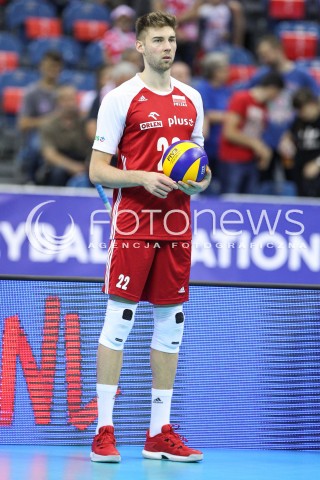  26.05.2018 KRAKOW <br />SIATKOWKA MEZCZYZN SIATKARSKA LIGA NARODOW MEZCZYZN 2018 <br />FIVB VOLLEYBALL NATIONS LEAGUE 2018 <br />MECZ POLSKA - ROSJA ( Poland - Russia ) <br />N/Z BARTOSZ BEDNORZ SYLWETKA <br /> 