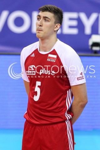  26.05.2018 KRAKOW <br />SIATKOWKA MEZCZYZN SIATKARSKA LIGA NARODOW MEZCZYZN 2018 <br />FIVB VOLLEYBALL NATIONS LEAGUE 2018 <br />MECZ POLSKA - ROSJA ( Poland - Russia ) <br />N/Z LUKASZ KACZMAREK GLOWKA PORTRET SYLWETKA <br /> 