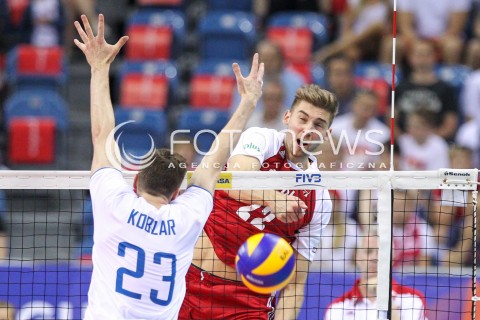  26.05.2018 KRAKOW <br />SIATKOWKA MEZCZYZN SIATKARSKA LIGA NARODOW MEZCZYZN 2018 <br />FIVB VOLLEYBALL NATIONS LEAGUE 2018 <br />MECZ POLSKA - ROSJA ( Poland - Russia ) <br />N/Z BARTOSZ BEDNORZ <br /> 