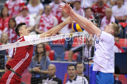  26.05.2018 KRAKOW <br />SIATKOWKA MEZCZYZN SIATKARSKA LIGA NARODOW MEZCZYZN 2018 <br />FIVB VOLLEYBALL NATIONS LEAGUE 2018 <br />MECZ POLSKA - ROSJA ( Poland - Russia ) <br />N/Z LUKASZ KACZMAREK <br /> 