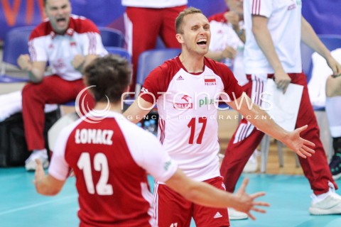  26.05.2018 KRAKOW <br />SIATKOWKA MEZCZYZN SIATKARSKA LIGA NARODOW MEZCZYZN 2018 <br />FIVB VOLLEYBALL NATIONS LEAGUE 2018 <br />MECZ POLSKA - ROSJA ( Poland - Russia ) <br />N/Z PAWEL ZATORSKI RADOSC EMOCJE <br /> 