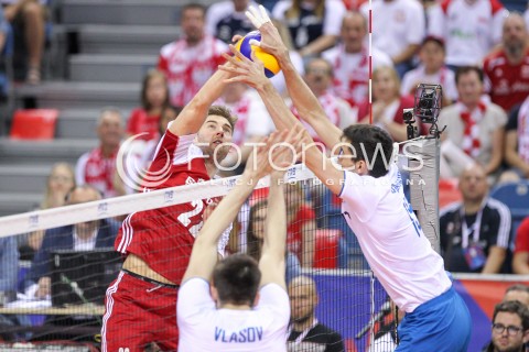  26.05.2018 KRAKOW <br />SIATKOWKA MEZCZYZN SIATKARSKA LIGA NARODOW MEZCZYZN 2018 <br />FIVB VOLLEYBALL NATIONS LEAGUE 2018 <br />MECZ POLSKA - ROSJA ( Poland - Russia ) <br />N/Z BARTOSZ BEDNORZ <br /> 