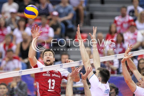  26.05.2018 KRAKOW <br />SIATKOWKA MEZCZYZN SIATKARSKA LIGA NARODOW MEZCZYZN 2018 <br />FIVB VOLLEYBALL NATIONS LEAGUE 2018 <br />MECZ POLSKA - ROSJA ( Poland - Russia ) <br />N/Z MICHAL KUBIAK <br /> 