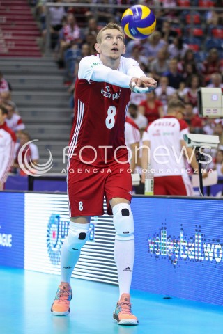  26.05.2018 KRAKOW <br />SIATKOWKA MEZCZYZN SIATKARSKA LIGA NARODOW MEZCZYZN 2018 <br />FIVB VOLLEYBALL NATIONS LEAGUE 2018 <br />MECZ POLSKA - ROSJA ( Poland - Russia ) <br />N/Z DAMIAN SCHULZ SYLWETKA <br /> 