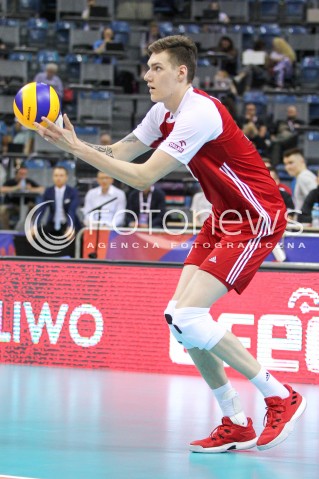  26.05.2018 KRAKOW <br />SIATKOWKA MEZCZYZN SIATKARSKA LIGA NARODOW MEZCZYZN 2018 <br />FIVB VOLLEYBALL NATIONS LEAGUE 2018 <br />MECZ POLSKA - ROSJA ( Poland - Russia ) <br />N/Z BARTLOMIEJ LEMANSKI SYLWETKA <br /> 