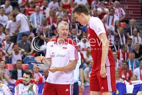  26.05.2018 KRAKOW <br />SIATKOWKA MEZCZYZN SIATKARSKA LIGA NARODOW MEZCZYZN 2018 <br />FIVB VOLLEYBALL NATIONS LEAGUE 2018 <br />MECZ POLSKA - ROSJA ( Poland - Russia ) <br />N/Z VITAL HEYNEN - I TRENER ( HEAD COACH ) BARTLOMIEJ LEMANSKI <br /> 