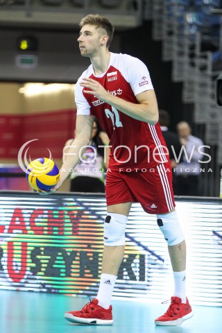 26.05.2018 KRAKOW <br />SIATKOWKA MEZCZYZN SIATKARSKA LIGA NARODOW MEZCZYZN 2018 <br />FIVB VOLLEYBALL NATIONS LEAGUE 2018 <br />MECZ POLSKA - ROSJA ( Poland - Russia ) <br />N/Z BARTOSZ BEDNORZ SYLWETKA <br /> 
