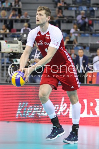  26.05.2018 KRAKOW <br />SIATKOWKA MEZCZYZN SIATKARSKA LIGA NARODOW MEZCZYZN 2018 <br />FIVB VOLLEYBALL NATIONS LEAGUE 2018 <br />MECZ POLSKA - ROSJA ( Poland - Russia ) <br />N/Z PIOTR NOWAKOWSKI SYLWETKA <br /> 
