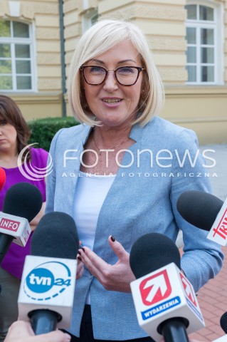  27.05.2018 WARSZAWA<br />KONFERENCJA PRASOWA RZECZNIK RZADU JOANNY KOPCINSKIEJ DOTYCZACA ZAWIESZENIA PROTESTU RODZICOW OSOB NIEPELNOSPRAWNYCH W SEJMIE<br />N/Z JOANNA KOPCINSKA<br /> 