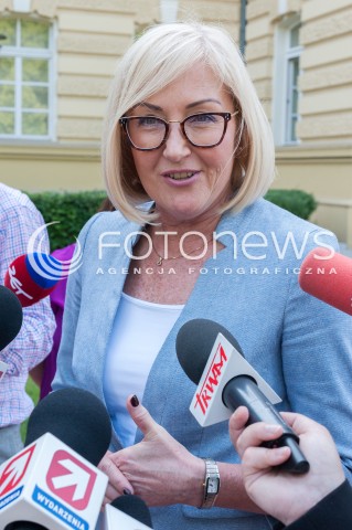  27.05.2018 WARSZAWA<br />KONFERENCJA PRASOWA RZECZNIK RZADU JOANNY KOPCINSKIEJ DOTYCZACA ZAWIESZENIA PROTESTU RODZICOW OSOB NIEPELNOSPRAWNYCH W SEJMIE<br />N/Z JOANNA KOPCINSKA<br /> 