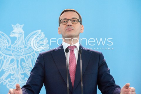  29.05.2018 WARSZAWA<br />KONFERENCJA PREMIERA MATEUSZA MORAWIECKIEGO I MINISTROW JOACHIMA BRUDZINSKIEGO ORAZ HENRYKA KOWALCZYKA NA TEMAT POZAROW WYSYPISK SMIECI <br />N/Z PREMIER MATEUSZ MORAWIECKI<br /> 