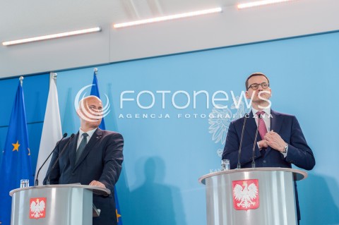  29.05.2018 WARSZAWA<br />KONFERENCJA PREMIERA MATEUSZA MORAWIECKIEGO I MINISTROW JOACHIMA BRUDZINSKIEGO ORAZ HENRYKA KOWALCZYKA NA TEMAT POZAROW WYSYPISK SMIECI <br />N/Z PREMIER MATEUSZ MORAWIECKI JOACHIM BRUDZINSKI<br /> 