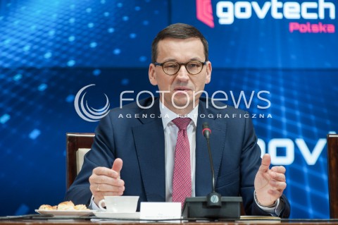  29.05.2018 WARSZAWA<br />KONFERENCJA GOVTECH POLSKA W WARSZAWIE<br />N/Z MATEUSZ MORAWIECKI PREMIER<br /> 