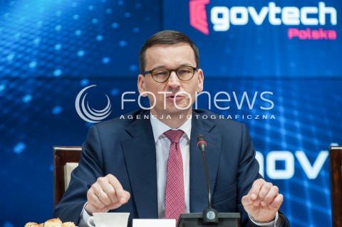  29.05.2018 WARSZAWA<br />KONFERENCJA GOVTECH POLSKA W WARSZAWIE<br />N/Z MATEUSZ MORAWIECKI PREMIER<br /> 