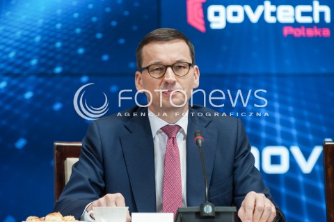  29.05.2018 WARSZAWA<br />KONFERENCJA GOVTECH POLSKA W WARSZAWIE<br />N/Z MATEUSZ MORAWIECKI PREMIER<br /> 