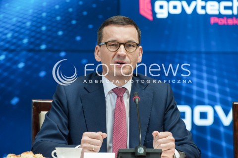  29.05.2018 WARSZAWA<br />KONFERENCJA GOVTECH POLSKA W WARSZAWIE<br />N/Z MATEUSZ MORAWIECKI PREMIER<br /> 