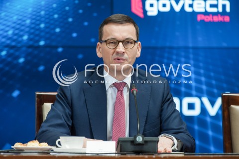  29.05.2018 WARSZAWA<br />KONFERENCJA GOVTECH POLSKA W WARSZAWIE<br />N/Z MATEUSZ MORAWIECKI PREMIER<br /> 