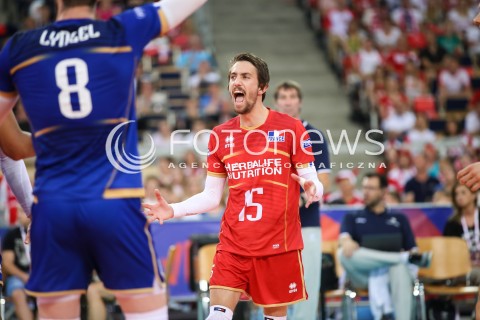  01.06.2018 LODZ <br />
SIATKOWKA MEZCZYZN SIATKARSKA LIGA NARODOW MEZCZYZN 2018 <br />
FIVB VOLLEYBALL NATIONS LEAGUE 2018 <br />
MECZ POLSKA - FRANCJA ( Poland - France ) <br />
N/Z RADOSC EMOCJE WYGRANA JEREMIE MOUIEL<br />
 