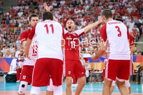  01.06.2018 LODZ <br />
SIATKOWKA MEZCZYZN SIATKARSKA LIGA NARODOW MEZCZYZN 2018 <br />
FIVB VOLLEYBALL NATIONS LEAGUE 2018 <br />
MECZ POLSKA - FRANCJA ( Poland - France ) <br />
N/Z RADOSC EMOCJE WYGRANA PAWEL ZATORSKI<br />
 