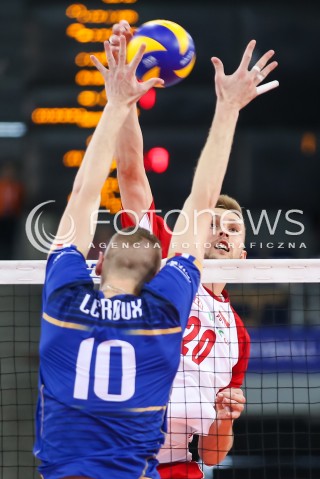  01.06.2018 LODZ <br />
SIATKOWKA MEZCZYZN SIATKARSKA LIGA NARODOW MEZCZYZN 2018 <br />
FIVB VOLLEYBALL NATIONS LEAGUE 2018 <br />
MECZ POLSKA - FRANCJA ( Poland - France ) <br />
N/Z MATEUSZ BIENIEK<br />
 