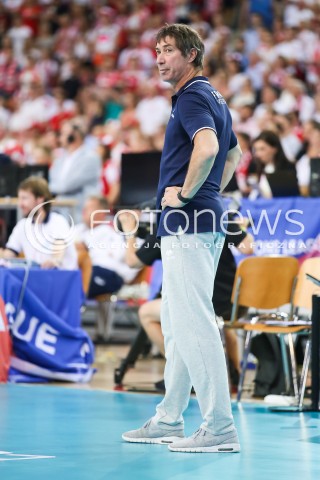  01.06.2018 LODZ <br />
SIATKOWKA MEZCZYZN SIATKARSKA LIGA NARODOW MEZCZYZN 2018 <br />
FIVB VOLLEYBALL NATIONS LEAGUE 2018 <br />
MECZ POLSKA - FRANCJA ( Poland - France ) <br />
N/Z LAURENT TILLIE SYLWETKA<br />
 