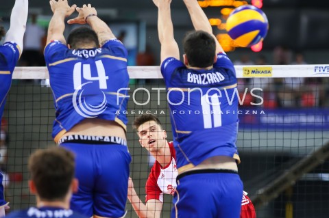  01.06.2018 LODZ <br />
SIATKOWKA MEZCZYZN SIATKARSKA LIGA NARODOW MEZCZYZN 2018 <br />
FIVB VOLLEYBALL NATIONS LEAGUE 2018 <br />
MECZ POLSKA - FRANCJA ( Poland - France ) <br />
N/Z ALEKSANDER SLIWKA<br />
 