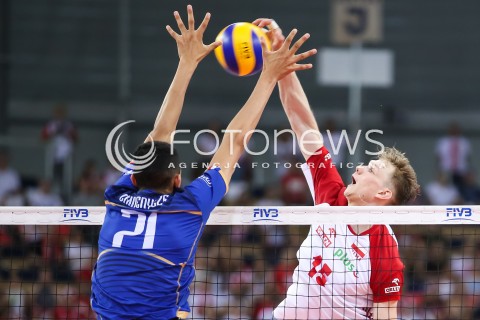  01.06.2018 LODZ <br />
SIATKOWKA MEZCZYZN SIATKARSKA LIGA NARODOW MEZCZYZN 2018 <br />
FIVB VOLLEYBALL NATIONS LEAGUE 2018 <br />
MECZ POLSKA - FRANCJA ( Poland - France ) <br />
N/Z JAKUB KOCHANOWSKI<br />
 