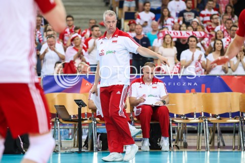  01.06.2018 LODZ <br />SIATKOWKA MEZCZYZN SIATKARSKA LIGA NARODOW MEZCZYZN 2018 <br />FIVB VOLLEYBALL NATIONS LEAGUE 2018 <br />MECZ POLSKA - FRANCJA ( Poland - France ) <br />N/Z VITAL HEYNEN - I TRENER ( HEAD COACH ) SYLWETKA <br /> 